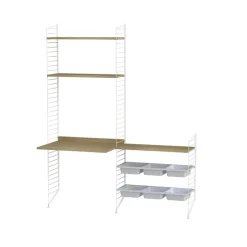 String children's room oak & white - Combination E Beige New