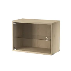 String display cabinet, Ash, 58x30 cm Beige