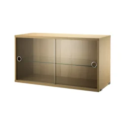 String display cabinet, Oak, 78x30 cm Beige Outlet