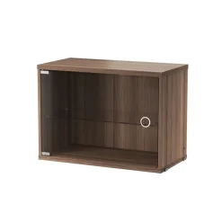 String display cabinet, Walnut, 58x30 cm Brown Outlet