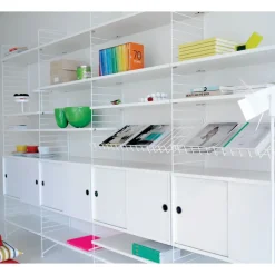 String magazine shelf wire, White Hot
