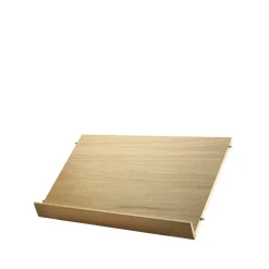String magazine shelf wood, Oak, 58x30 cm Beige Online