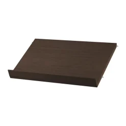 String magazine shelf wood, Dark oak, 58x30 cm Brown Hot