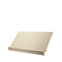 String magazine shelf wood, Ash veneer, 58x30 cm Beige Outlet