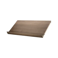 String magazine shelf wood, Walnut, 78x30 cm Brown Discount