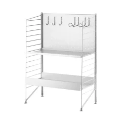 String Outdoor Freestanding post, Galvanized Grey