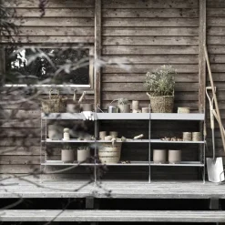 String Outdoor shelf, Galvanized-58x30 cm-high edge Grey Clearance