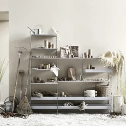 String Outdoor shelf, Galvanized-58x30 cm-high edge Grey Clearance