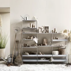 String Outdoor shelf, Galvanized-58x30 cm-low edge Grey Outlet