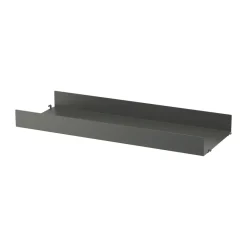 String shelf metal, Dark , 78x30 cm, high edge Grey Discount