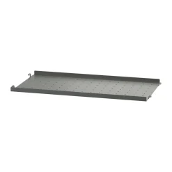 String shelf metal, Dark , 58x20 cm, low edge Grey Hot