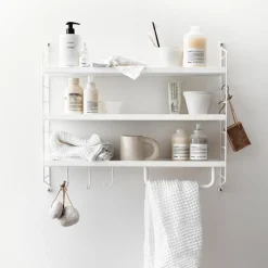 String shelf Pocket metal, White Outlet