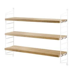 String shelf Pocket oak-white, oak-white BrownWhite Discount