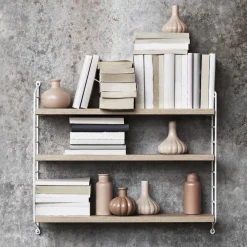 String shelf Pocket oak-white, oak-white BrownWhite Discount