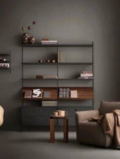 String wall panels, Dark , 75x30 cm, 2-pack Grey Online
