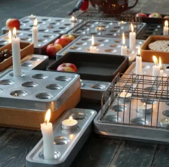 Born In Sweden Stumpastaken candle holder, large GreySilver-coloured