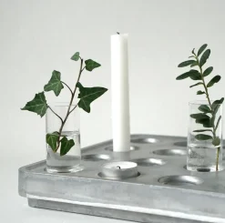 Born In Sweden Stumpastaken candle holder, large GreySilver-coloured