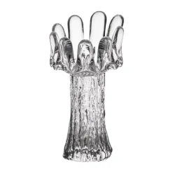 Kosta Boda Sunflower candle holder 18 cm, Clear Transparent Clearance