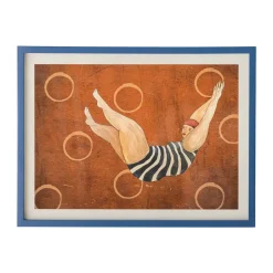 Bloomingville Svela illustration with frame 52x47 cm, Brown Sale