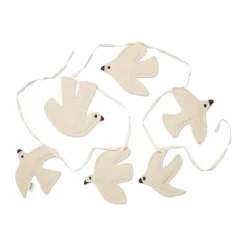 Ferm Living Swif bird garland 220 cm, Undyed Beige Outlet