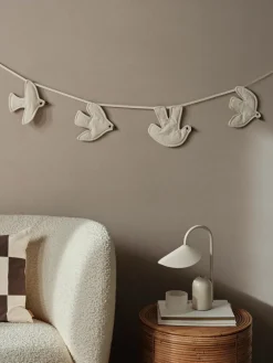 Ferm Living Swif bird garland 220 cm, Undyed Beige Outlet