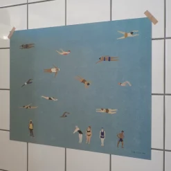 Fine Little Day Swimmers poster, , 40x50 cm Blue Online