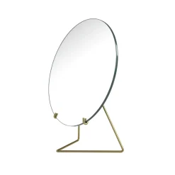 MOEBE Table mirror Ø20 cm, Brass Gold-coloured Outlet