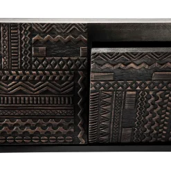 Ethnicraft Tabwa media cabinet, teak 51x240 cm Black Online