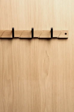 Essem Design Tamburin coat hook 73.5 cm, Oak-black Brown Best