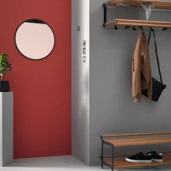 Essem Design Tamburin shoe shelf 100 cm, oak- Black Outlet