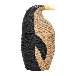 Bloomingville Tazia storage basket with lid Ø37x69 cm, Black Outlet