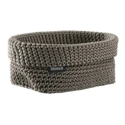 Blomus Tela textile basket L 12x20 cm, Fungi Brown Discount