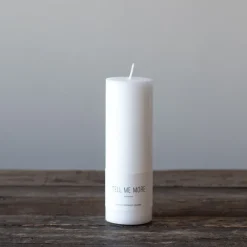 Tell Me More stearin block candle tL 15 cm, White Outlet