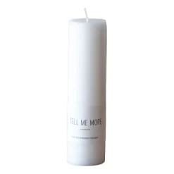 Tell Me More stearin block candle M 15 cm, White