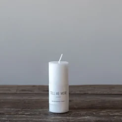 Tell Me More stearin block candle S 10 cm, White Best