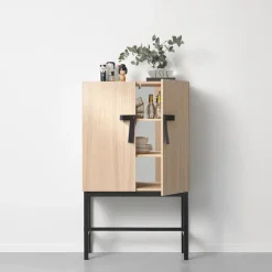 A2 The Bow cupboard, White-oiled oak-black Beige Outlet