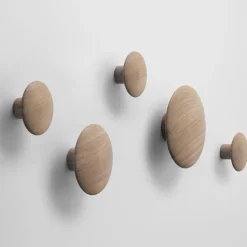 Muuto The Dots clothes hook oak, Ø13 cm Brown Discount