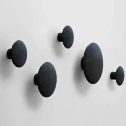 Muuto The Dots coat hook , Ø9 cm Black Best