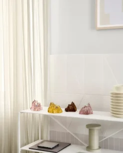 Kosta Boda The Rock votive 91 mm, Yellow Clearance