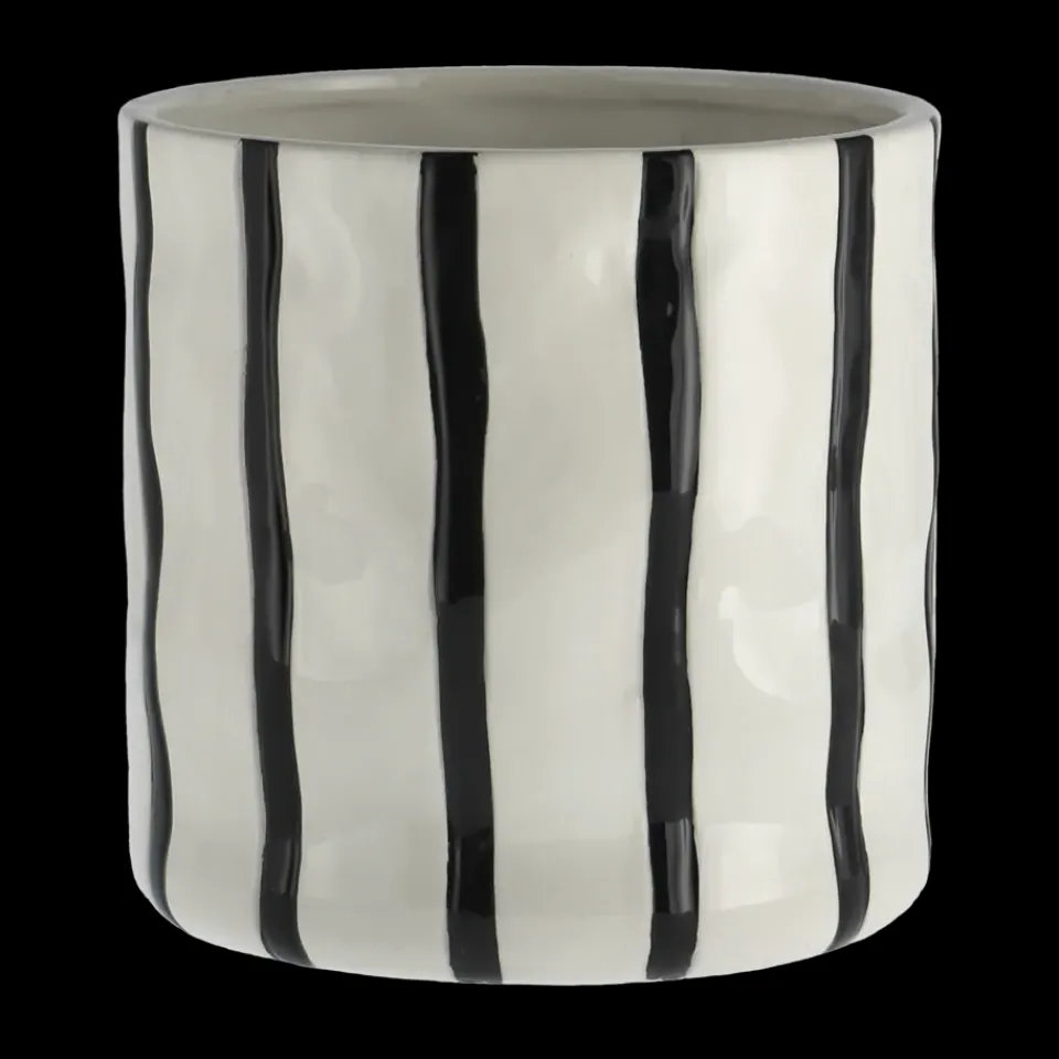 Scandi Living Thrive flowerpot Ø16 cm, White-black WhiteBlack