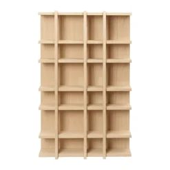 Ferm Living Tilem bookcase, Oak veneer, 4x6 Beige New