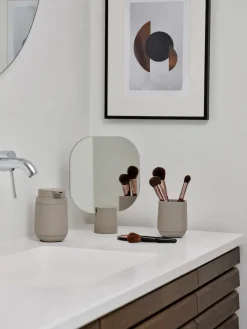 Zone Denmark Time table mirror 26.5 cm, Concrete Grey Clearance