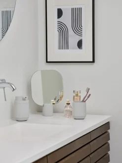 Zone Denmark Time table mirror 26.5 cm, Soft Grey Best