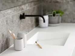Zone Denmark Time toothbrush mug 9.8 cm, Soft Grey Discount