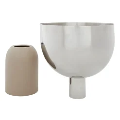 AYTM Torus flower pot Ø17 cm, Silver-taupe BeigeSilver-coloured Clearance