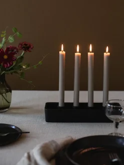 Tell Me More Toulouse Advent candle holder, Black Outlet