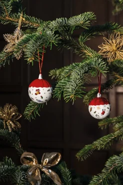 Villeroy & Boch Toy's Delight Decoration bauble Ø6 cm, White-red WhiteRed Best