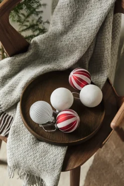 Scandi Living Tradition baubles 6-pack, /white Red Sale