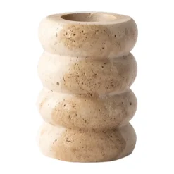 Tell Me More Travertine candle holder, Large 10.5 m Beige New