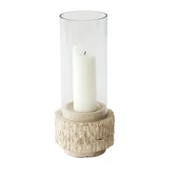 Tell Me More Travertine candle holder, 30 cm Beige Online